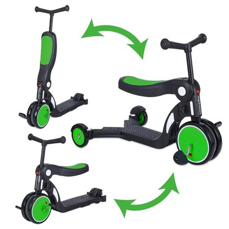 Wonkawoo Wonkawoo 4488GR 3-in-1 Tricycle; Scooter & Balance Bike; Green 4488GR